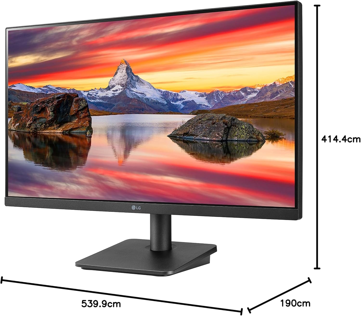 LG 24MP400P-B.BEK 23.8'' IPS Full HD Monitor with 3-Side Virtually Borderless Design Desktop Monitor LG