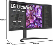 LG 34" Curved UltraWide™ 60Hz QHD Monitor | 34WQ75C-B Desktop Monitor LG