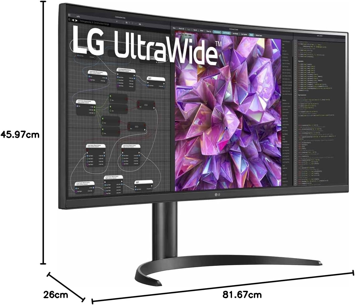 LG 34" Curved UltraWide™ Quad HD Monitor | 34WQ75C-B Desktop Monitor LG