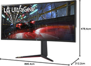 LG 37.5" UltraGear™ QHD 160Hz IPS 1ms Curved Gaming Monitor | 38GN950P-B Gaming Monitor LG