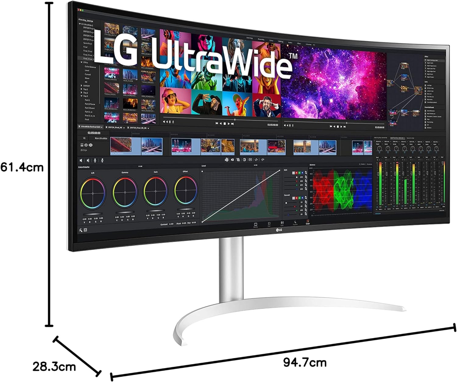 LG 39.7" Curved UltraWide™ 5K2K Nano IPS Display Monitor | 40WP95CP-W.AEK Desktop Monitor LG