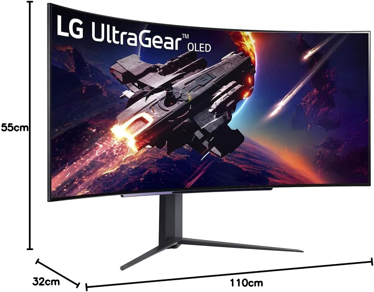 LG 45'' UltraGear™ 240Hz WQHD OLED Curved Gaming Monitor | 45GR95QE-B Gaming Monitor LG