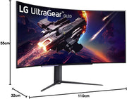 LG 45'' UltraGear™ 240Hz WQHD OLED Curved Gaming Monitor | 45GR95QE-B Gaming Monitor LG