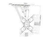 Multibrackets 32"-55" M Motorized Ceiling Mounting Kit Ceiling Mount Bracket Multibrackets