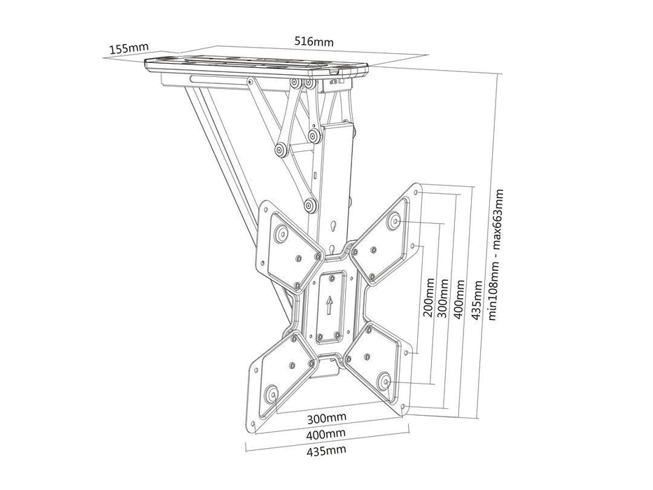 Multibrackets M Motorized Ceiling Mount 32"-55" | 7350022731028