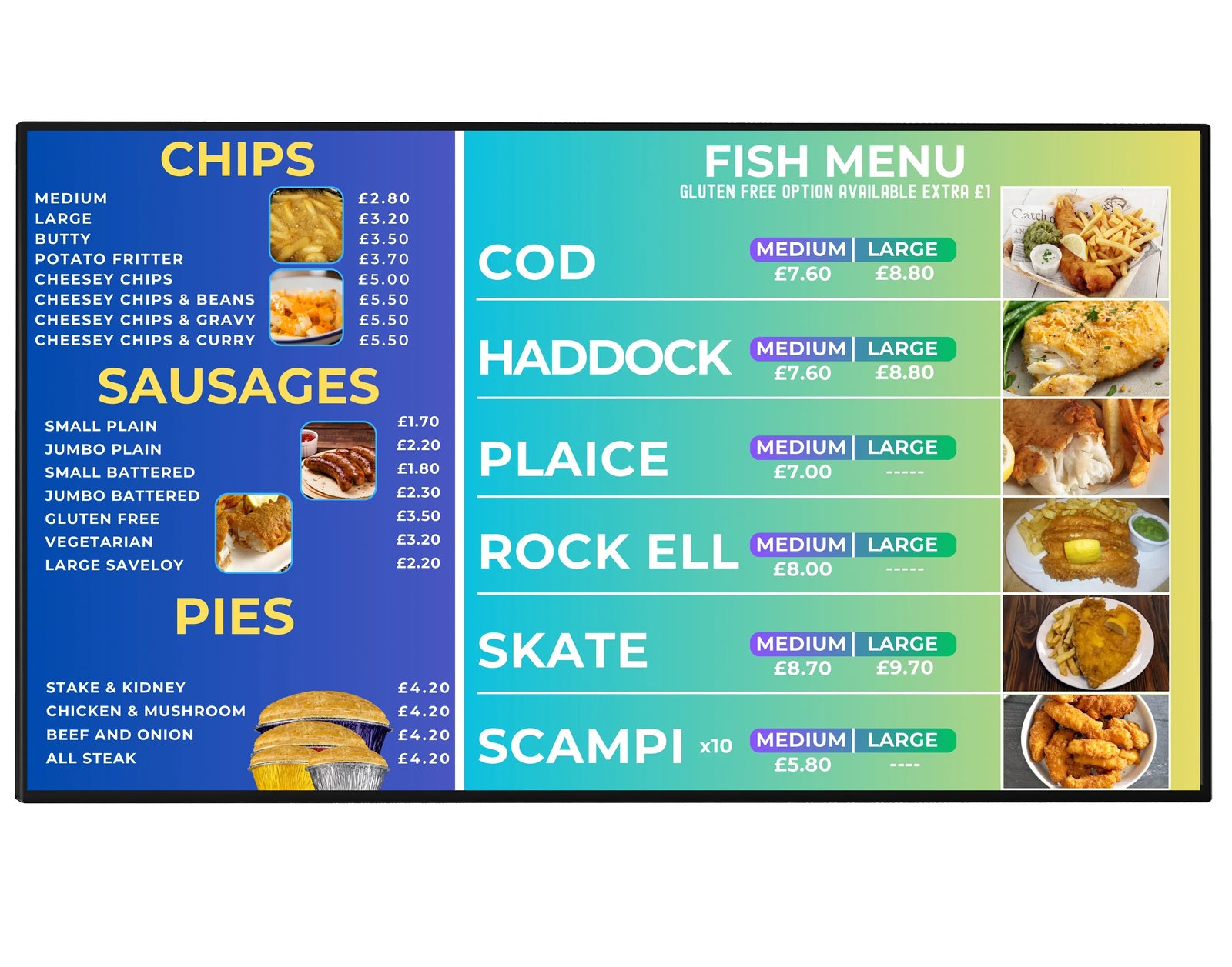 Digital Menu Boards - ScreenMoove Digital Menu Digital Menu Board ScreenMoove