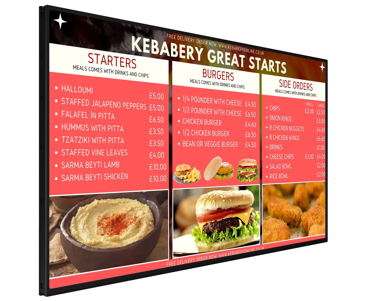 Digital Menu Boards - ScreenMoove Digital Menu Digital Menu Board ScreenMoove