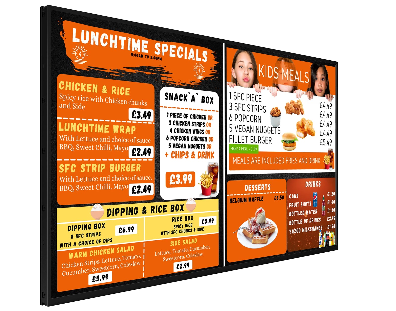 Digital Menu Boards - ScreenMoove Digital Menu Digital Menu Board ScreenMoove