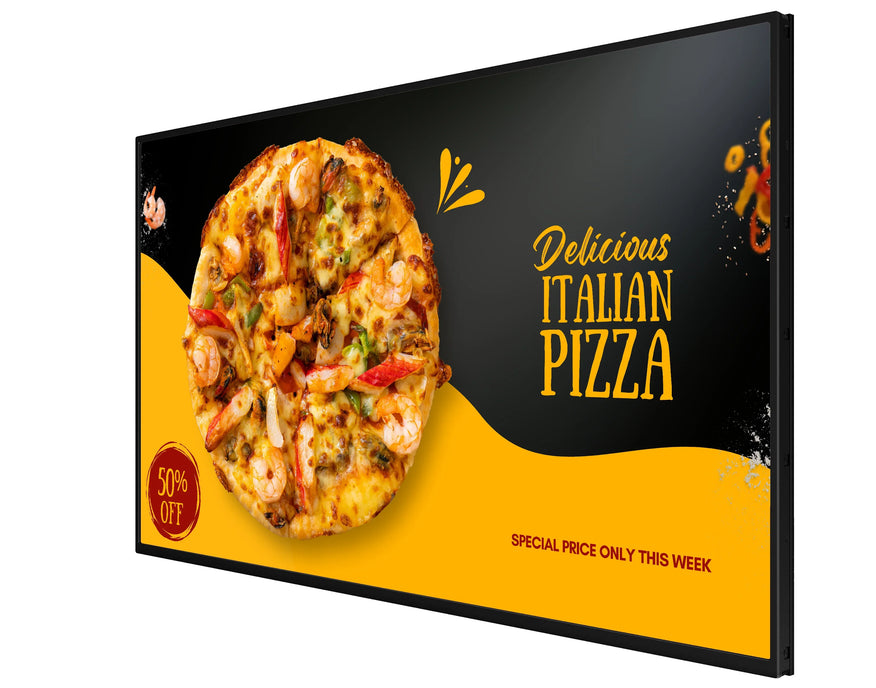 Digital menu boards promoting meal deals