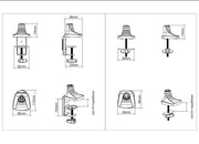 Multibrackets M Deskmount Gas Spring Single Silver | 7350073733255 Monitor Arm Desk Mount Multibrackets
