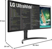 LG 35" UltraWide™ QHD HDR VA Curved Monitor | 35WN75CP-B Desktop Monitor LG