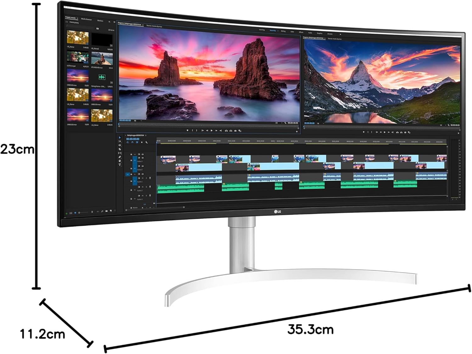 LG 38" UltraWide™ QHD+ Nano IPS 144Hz Curved Monitor | 38WN95CP-W.AEK Desktop Monitor LG