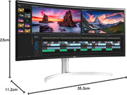LG 38" UltraWide™ QHD+ Nano IPS 144Hz Curved Monitor | 38WN95CP-W.AEK Desktop Monitor LG