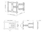 Multibrackets 40" - 70" M Universal Flexarm Pro 40kg HD Single Black | 7350105212758 Wall Mount Bracket Multibrackets