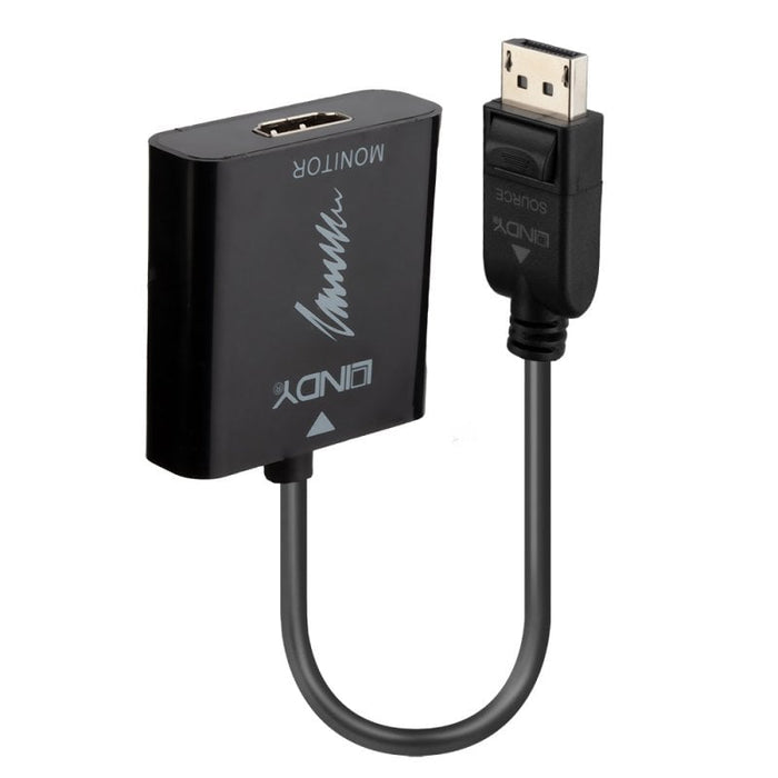 Lindy DisplayPort 1.2 to HDMI 4K 60Hz Active Adapter Converter | 41068 Video Signal Converter Lindy