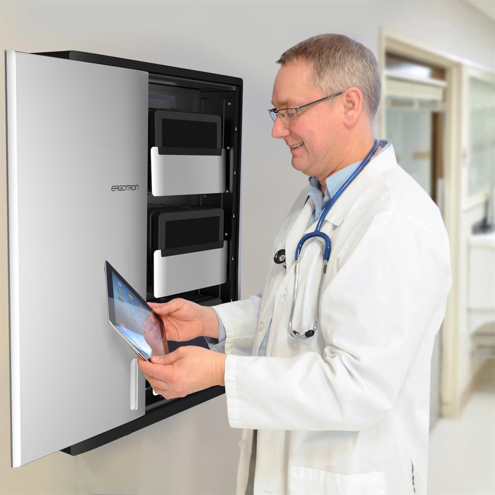 Ergotron Zip12 Charging Wall Cabinet, UK | DM12-1006-3 AV Cabinet Ergotron