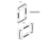 Multibrackets M Wallmount Pro OH55 F/B/A-S with Frame | 7350105218132 Wall Mount Bracket Multibrackets