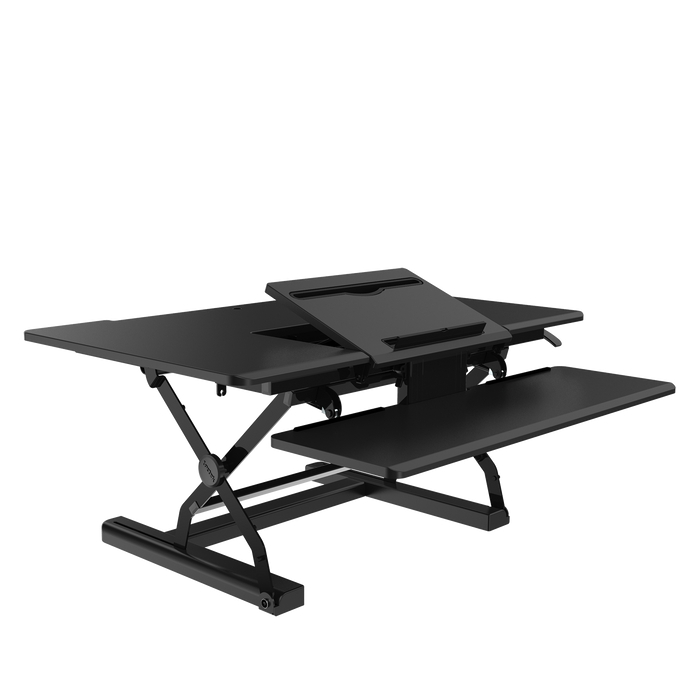 V7 DT3SSB Sit Stand 91cm Desk Workstation