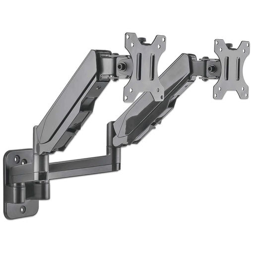 Manhattan 461627 Universal Gas Spring Dual Monitor Wall Mount