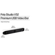 POLY Studio V52 USB Video Bar | A09D4AA#ABU Video Conferencing System Poly