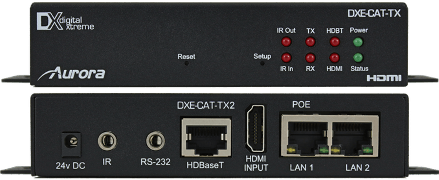 Aurora Multimedia DXE-CAT-TX2-4K 4k HDMI HDbaset Extender 330/600ft AV Extender Aurora
