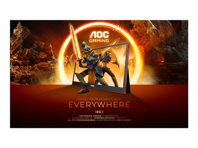 AOC 16G3 15.6" 1080P Full HD 144Hz Gaming Monitor Gaming Monitor AOC