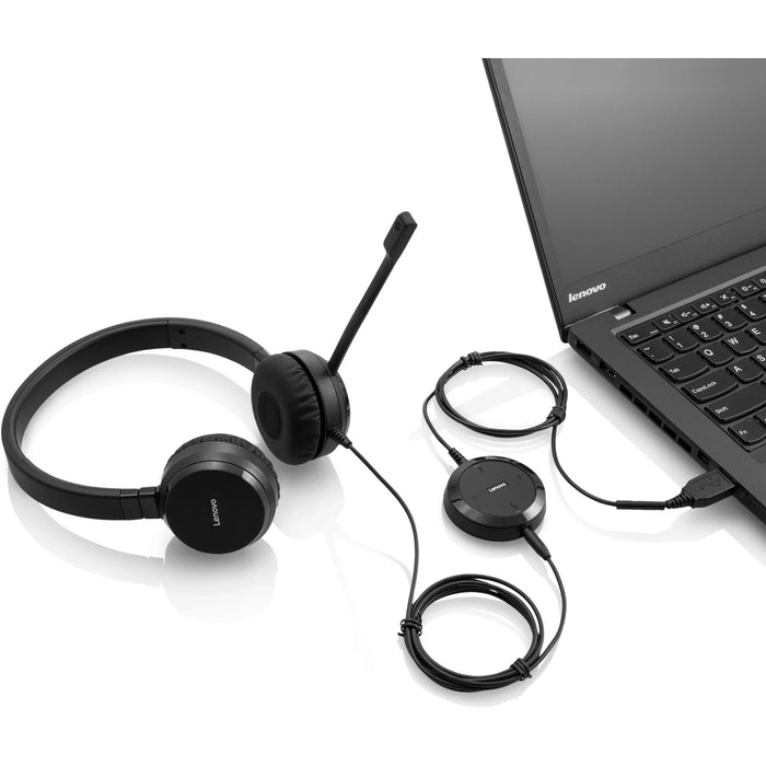 Lenovo Think Options Pro Wired Over-The-Head 32 Ohm Stereo Headset Black Headset Lenovo