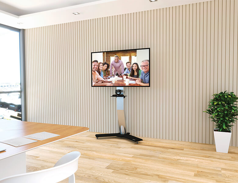 Axeos Ekinox Single Screen Stand On Castors For 40" to 70" Screen Floor Stand Axeos