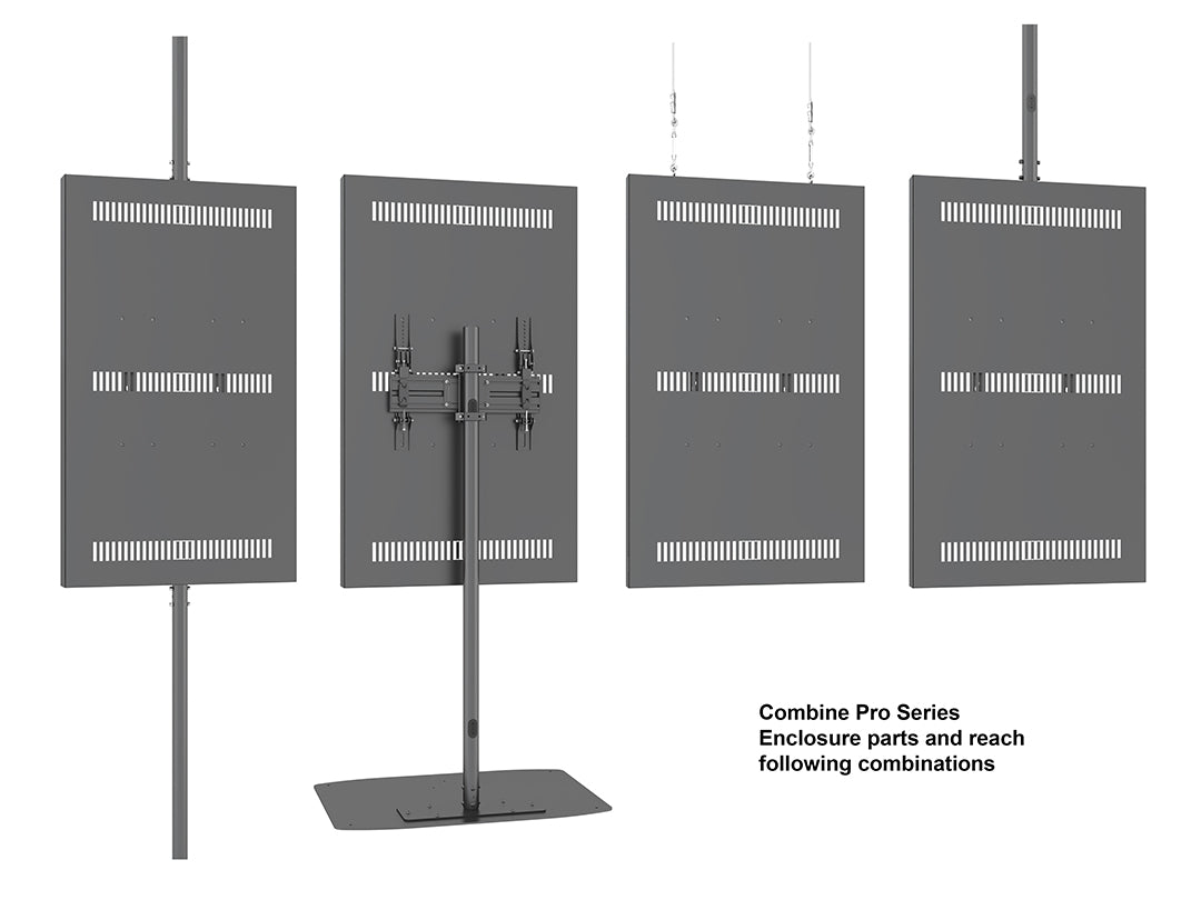 Multibrackets M Pro Series Enclosure 65" Wall Medium Black Signage Display Enclosures Multibrackets