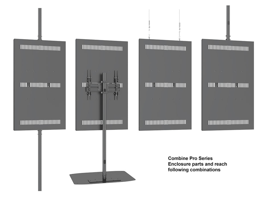 Multibrackets M Pro Series Enclosure 65" Wall Medium Black Signage Display Enclosures Multibrackets
