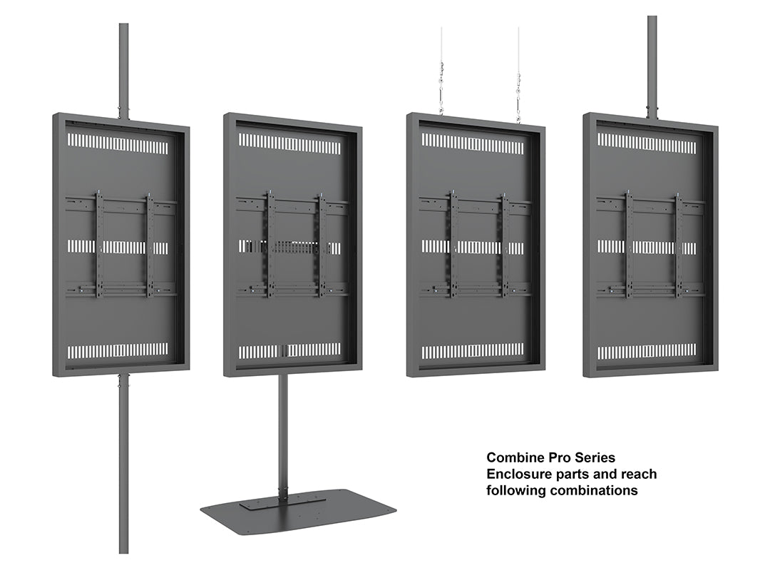 Multibrackets M Pro Series Enclosure 65" Wall Medium Black Signage Display Enclosures Multibrackets