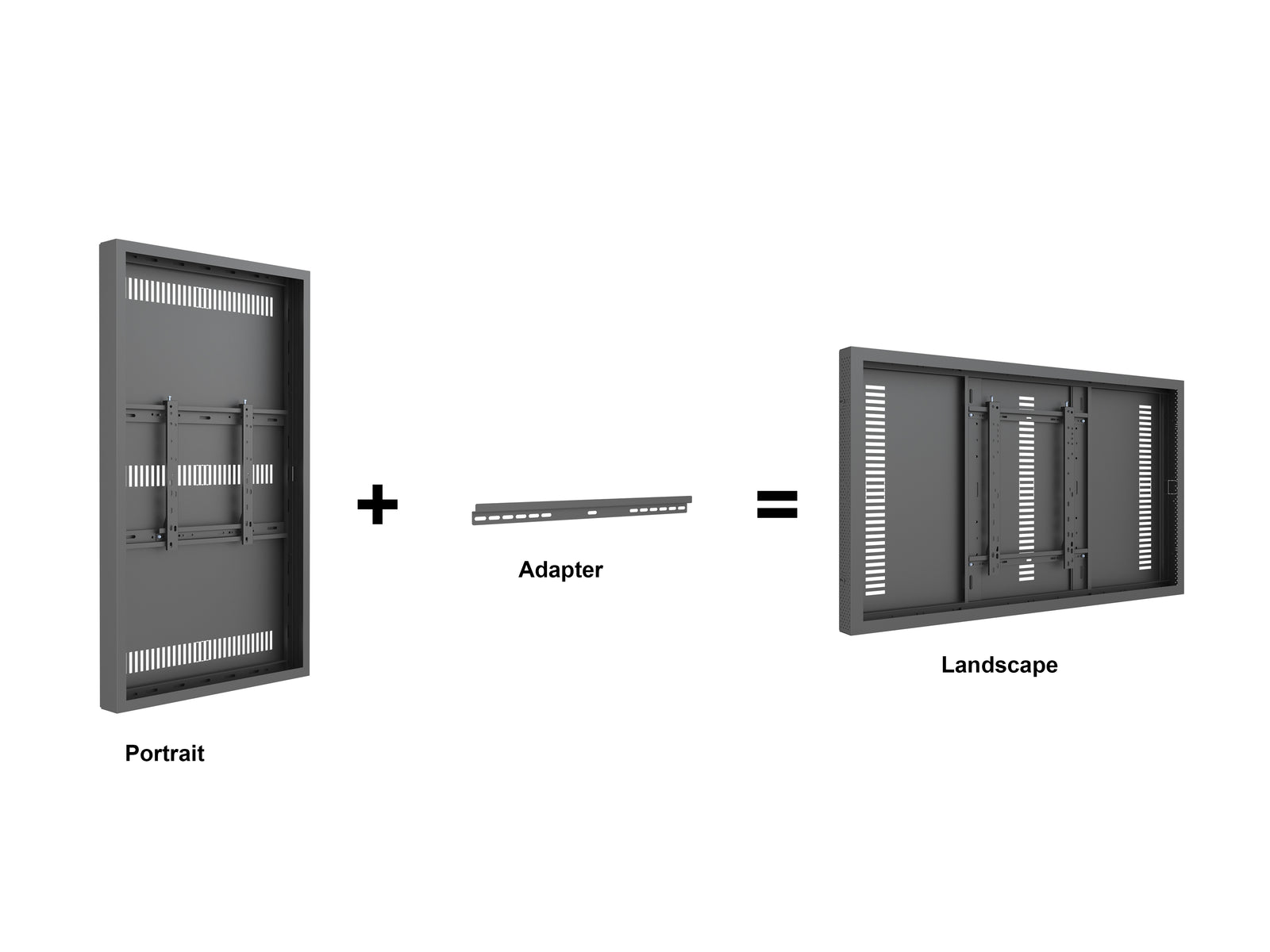Multibrackets M Pro Series Enclosure 55" Wall Medium Black Signage Display Enclosures Multibrackets