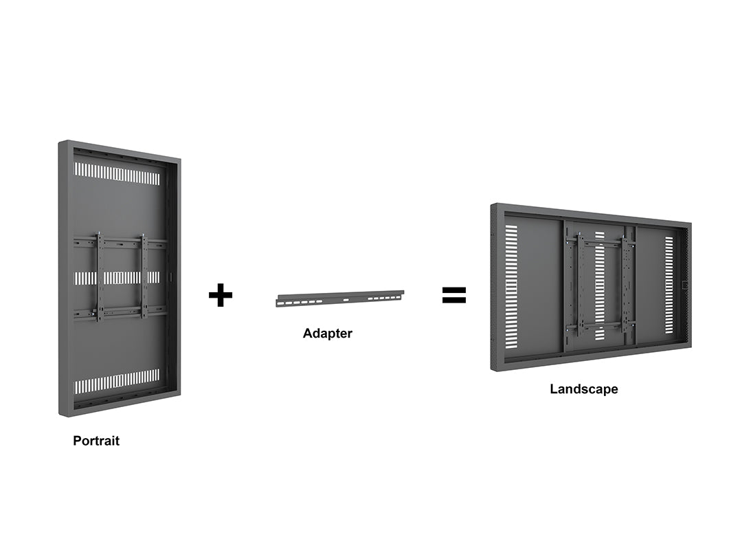 Multibrackets M Pro Series Enclosure 65" Wall Medium Black Signage Display Enclosures Multibrackets