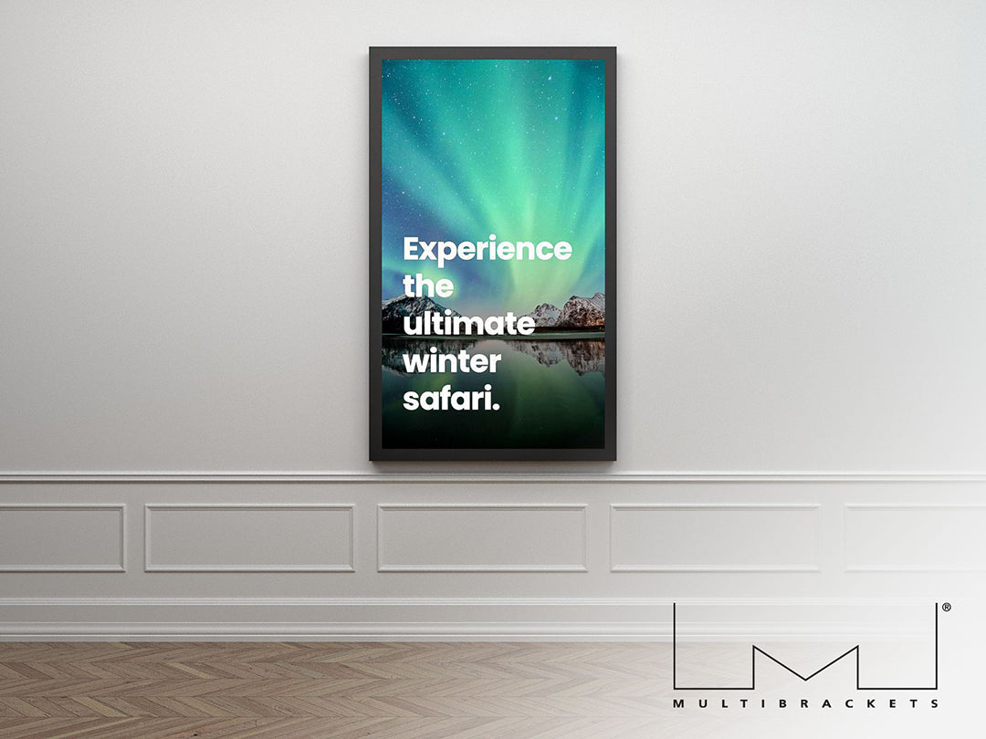 Multibrackets M Pro Series Enclosure 65" Wall Medium Black Signage Display Enclosures Multibrackets