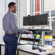 Ergotron Up to 30" WorkFit-TL Sit-Stand Desktop Workstation | 33-406-085 Monitor Arm Desk Mount Ergotron