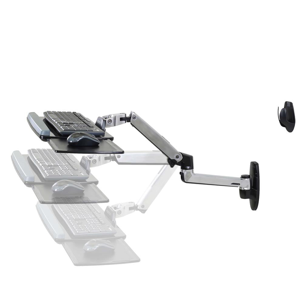 Ergotron LX Wall Mount Keyboard Arm Silver | 45-246-026 Mounting Accessory Ergotron