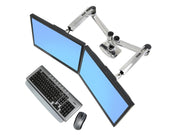 Ergotron Up to 27" LX Dual/Multi LCD Monitor Arm Aluminium | 45-245-026 Monitor Arm Desk Mount Ergotron