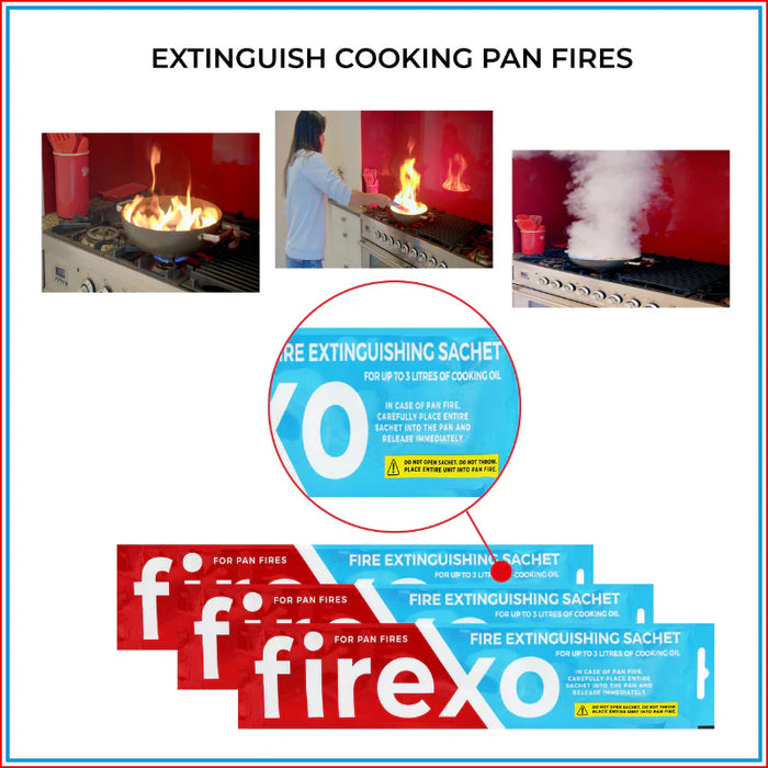 Firexo Pan Fire Extinguisher Sachet Fire Extinguisher Firexo