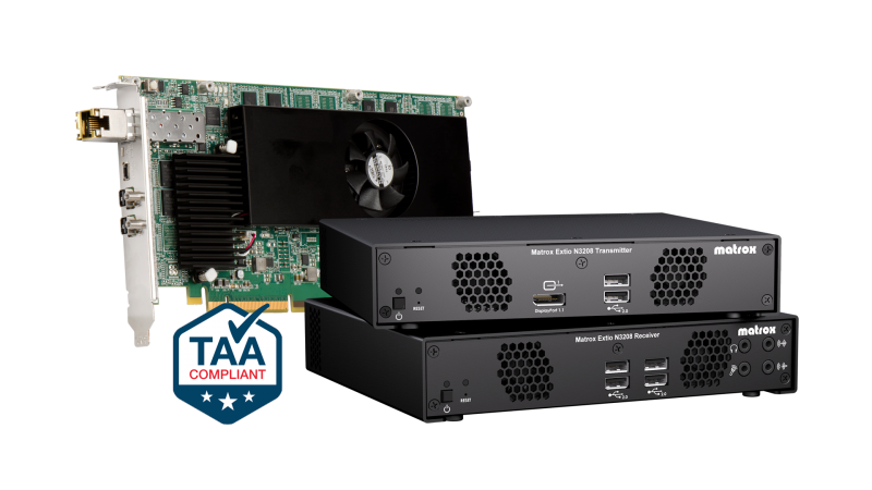 Matrox Extio N3208 IP KVM Transmitter Appliance | XTO3-N3208TX AV Extender Matrox