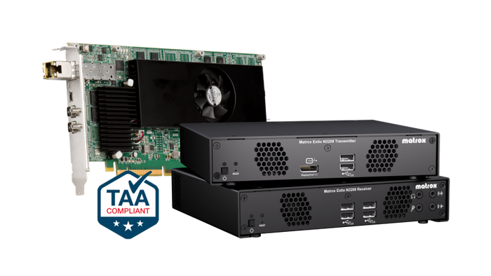 Matrox Extio N3208 IP KVM Transmitter Appliance | XTO3-N3208TX AV Extender Matrox
