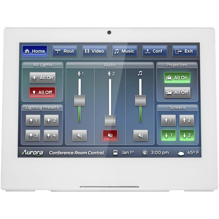 Aurora RXT-10D-W 10in desktop ReAX IP Touch Panel Control System White Touch Control Panel Aurora