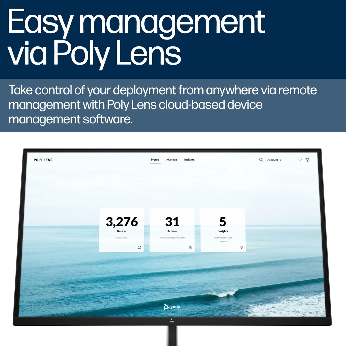 POLY Studio V52 USB Video Bar | A09D4AA#ABU Video Conferencing System Poly
