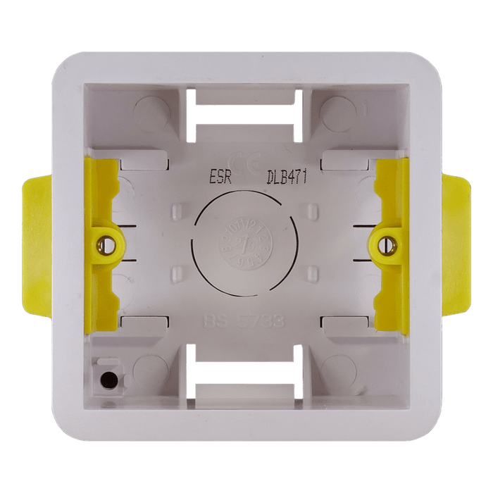 Aurora LVB-1EU-1 1 Gang 47mm Single Dry Lining Plasterboard Wall Mounting European Back Box Wallplate Aurora