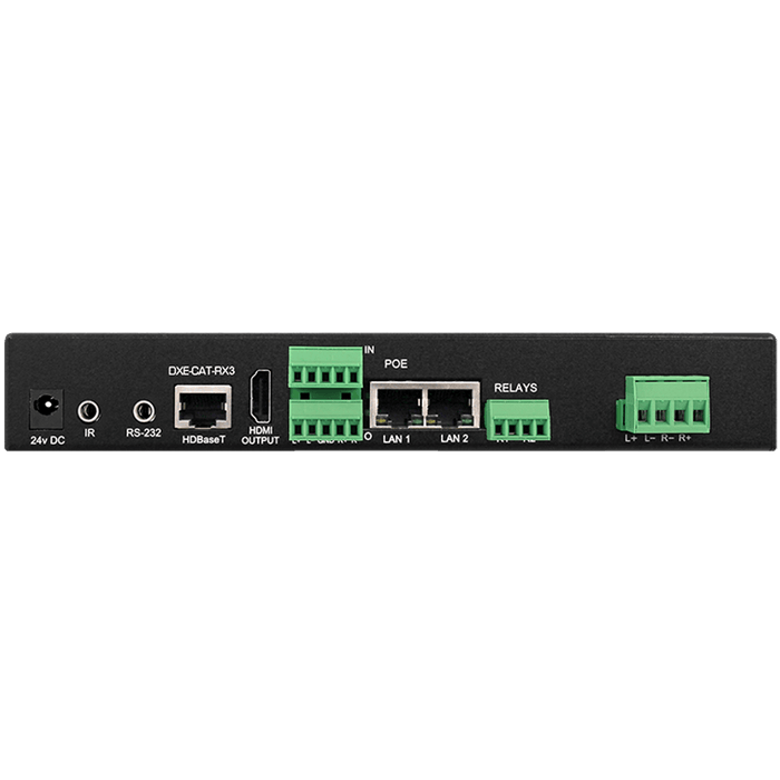 Aurora Multimedia DXE-CAT-RX3 HDBaseT Receiver w/Dual Relay & Audio AV Extender Aurora
