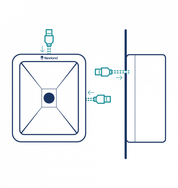 Newland FR27 Urchin 2D CMOS Desktop Area Imager Reader With 1.5m USB Cable, White | NLS-FR2780-20 Newland Handheld Reader Newland