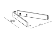 Multibrackets M Public Display Frontshelf Adjustable AV Shelf - Black | 7350022736290