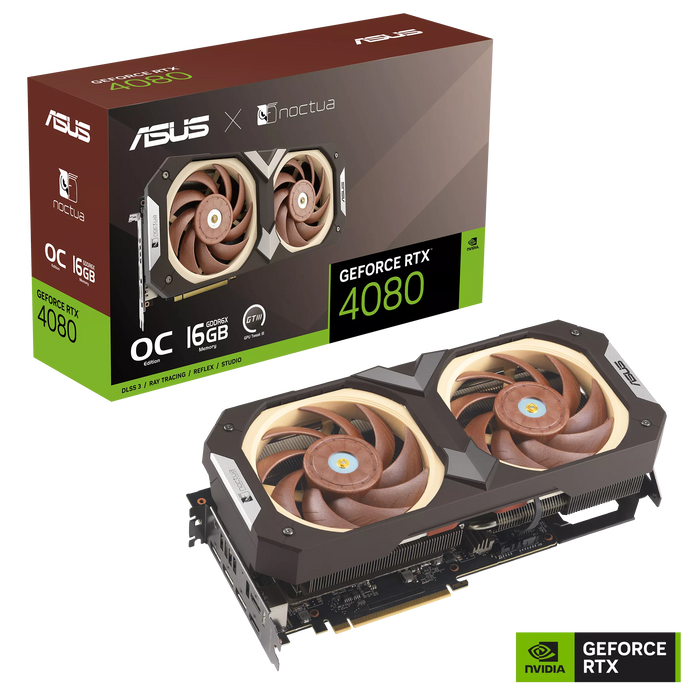 ASUS 123554 GeForce RTX™ 4080 16GB GDDR6X Noctua OC Edition Graphics Cards