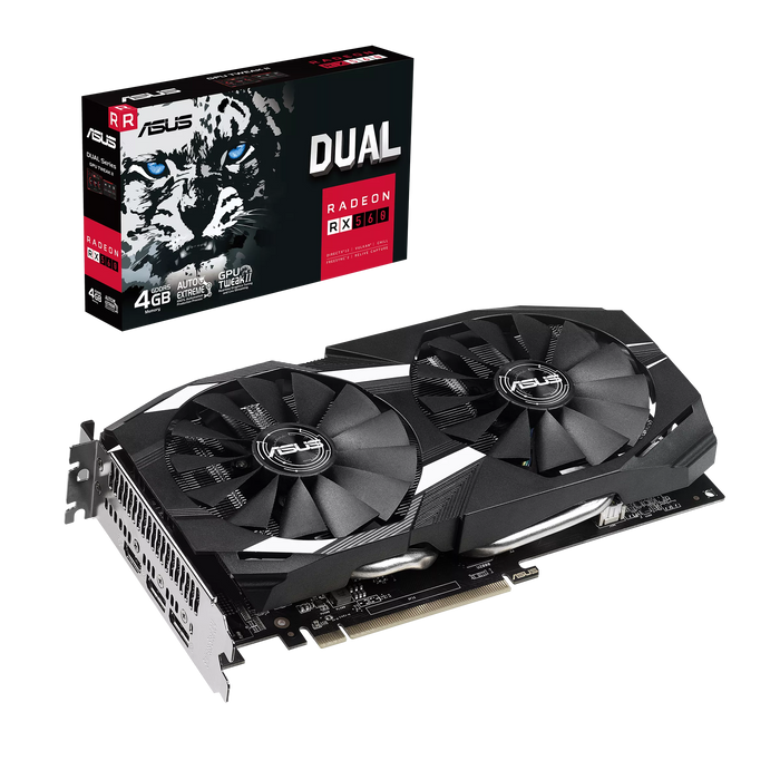 ASUS DUAL-RX560-4G Dual Radeon™ RX 560 4GB GDDR5 For Superb eSports and 1080p Gaming Graphics Card Asus Graphics Card Asus