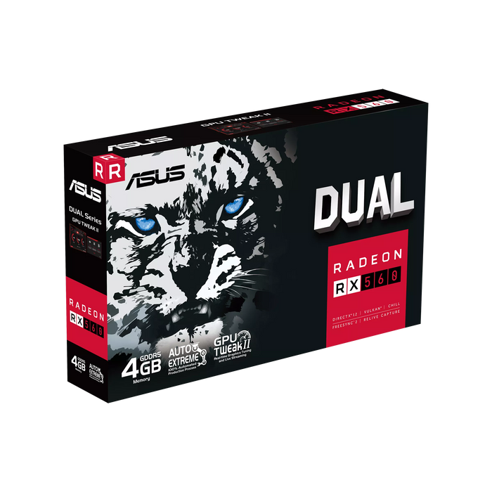 ASUS DUAL-RX560-4G Dual Radeon™ RX 560 4GB GDDR5 For Superb eSports and 1080p Gaming Graphics Card Asus Graphics Card Asus