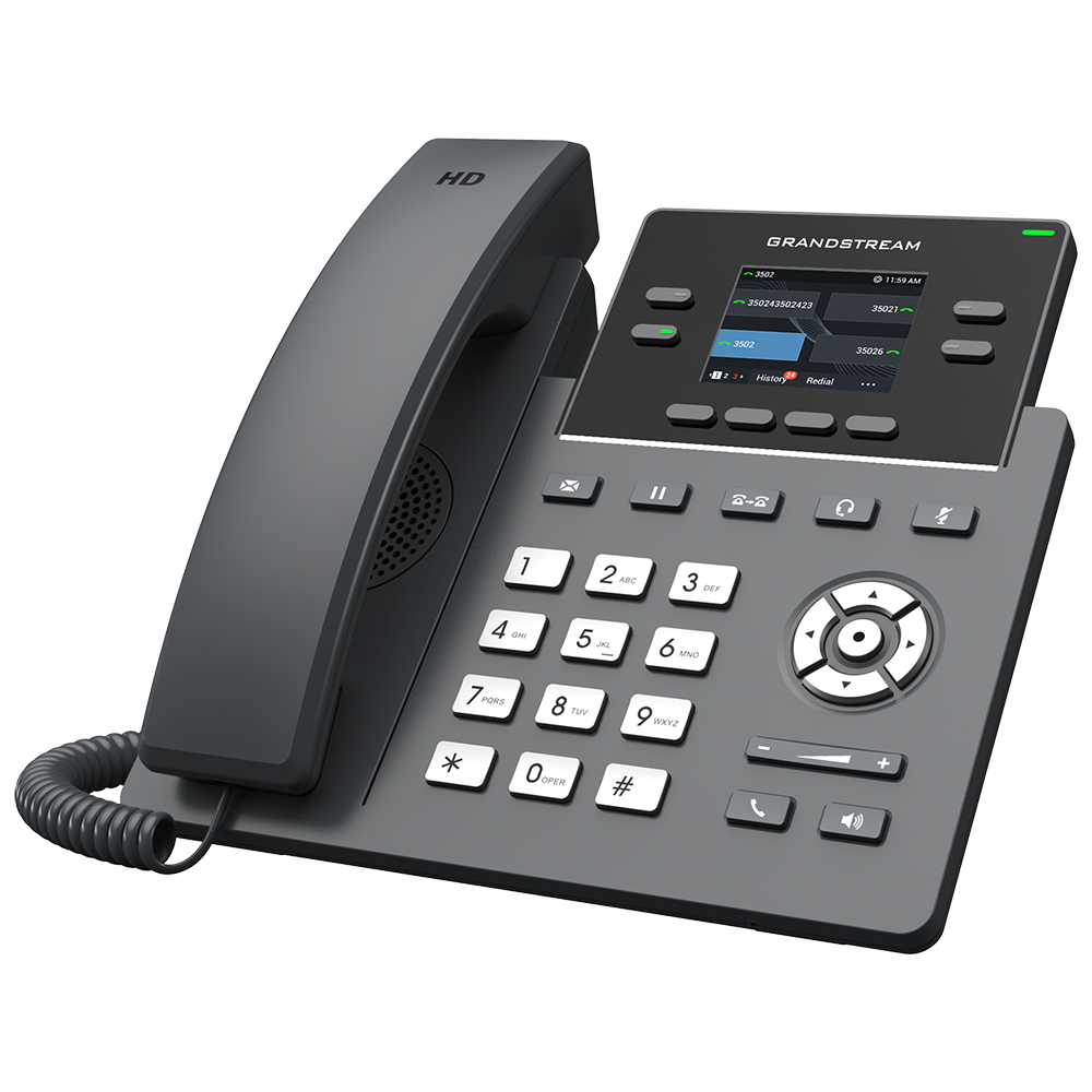 Grandstream GRP2612G IP Phone with 4 Lines, Gigabit PoE, & HD Audio for Business IP Phone GrandStream